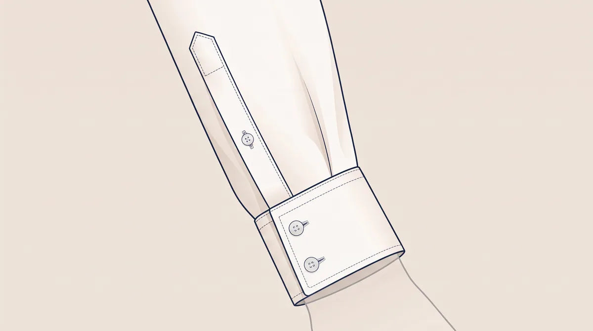 Two-Button Barrel dress-shirt cuff detail