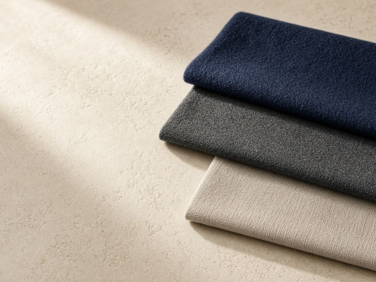 Tailoring cloth swatches of different weights and textures