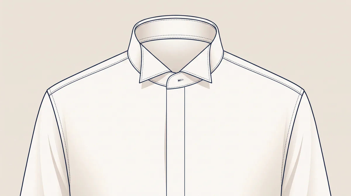 Wing Collar dress-shirt collar viewed from the front