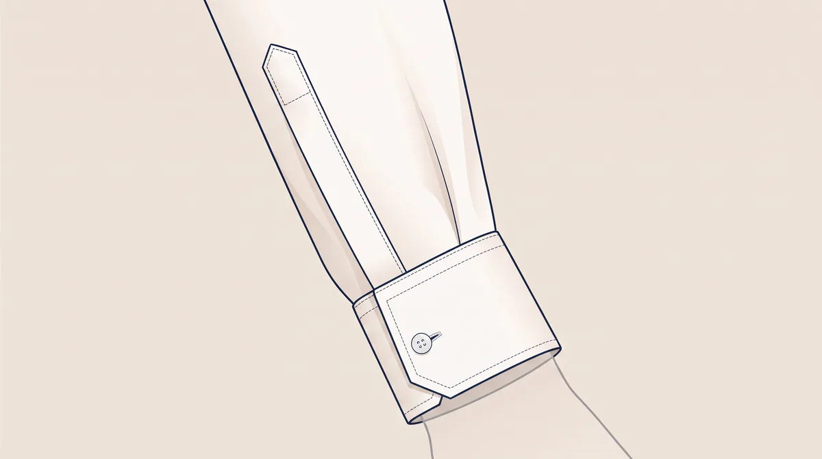Angled Barrel dress-shirt cuff detail