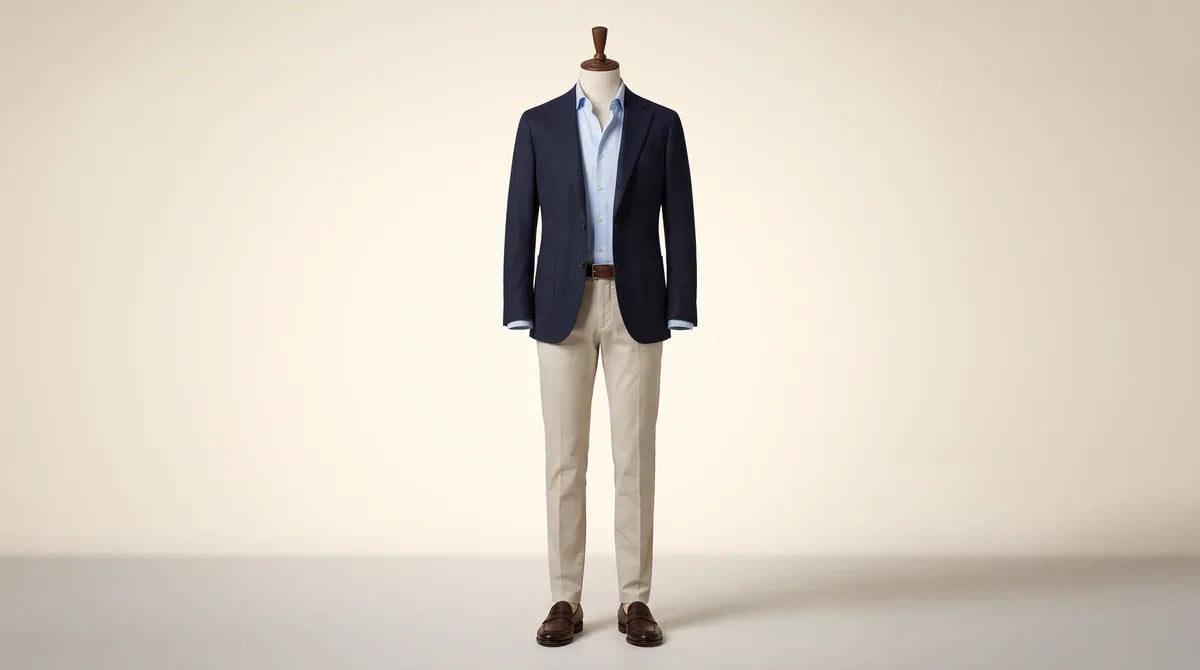 Business Casual outfit on a headless tailoring mannequin