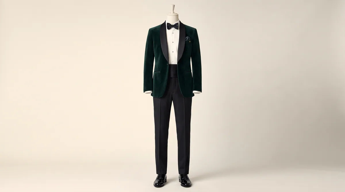 Creative Black Tie outfit on a headless tailoring mannequin