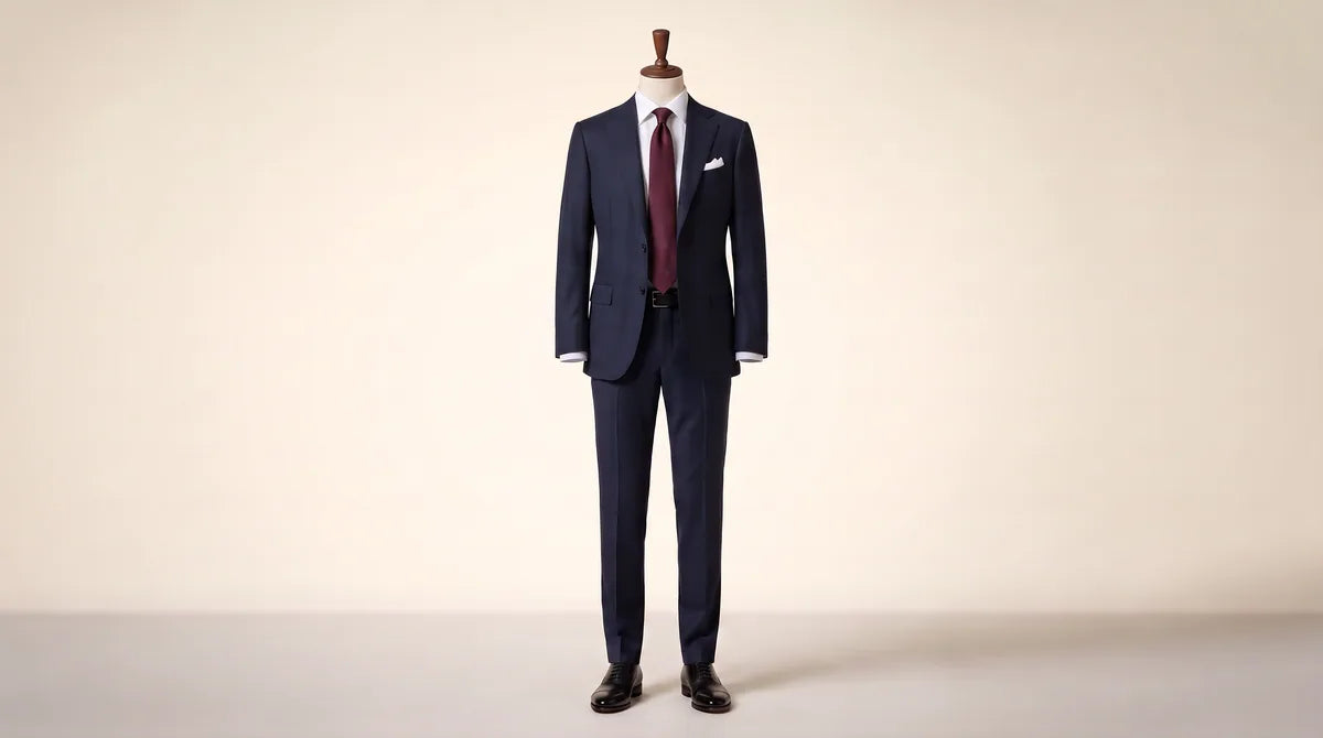 Formal outfit on a headless tailoring mannequin