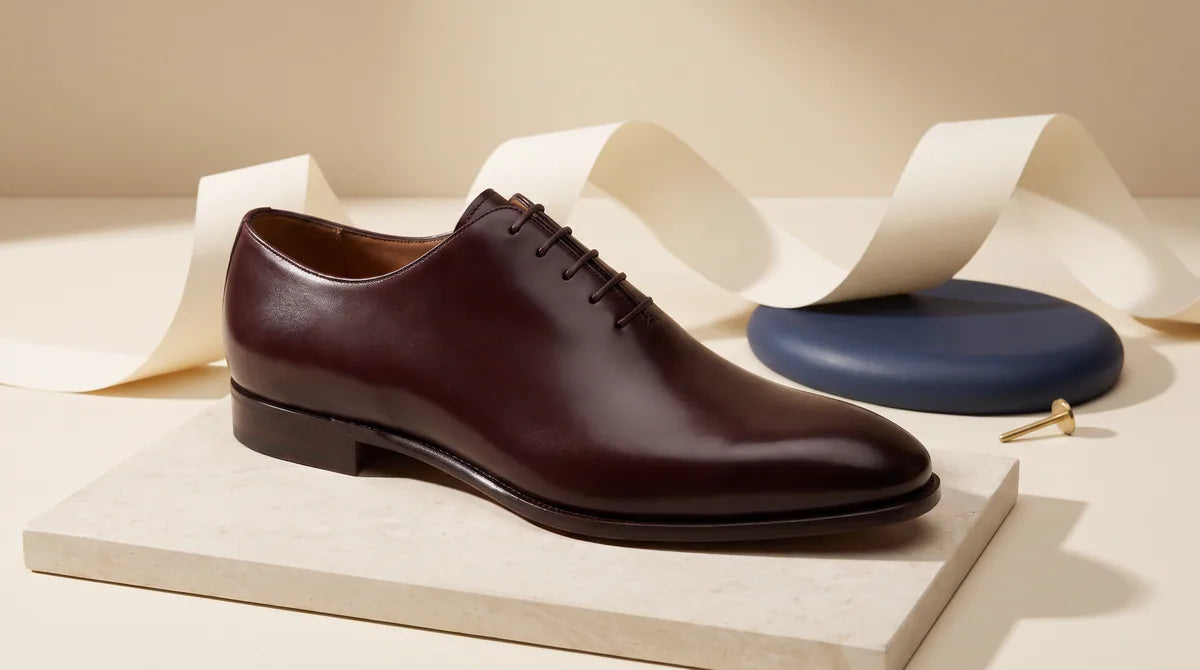 Wholecut footwear in a refined studio setting